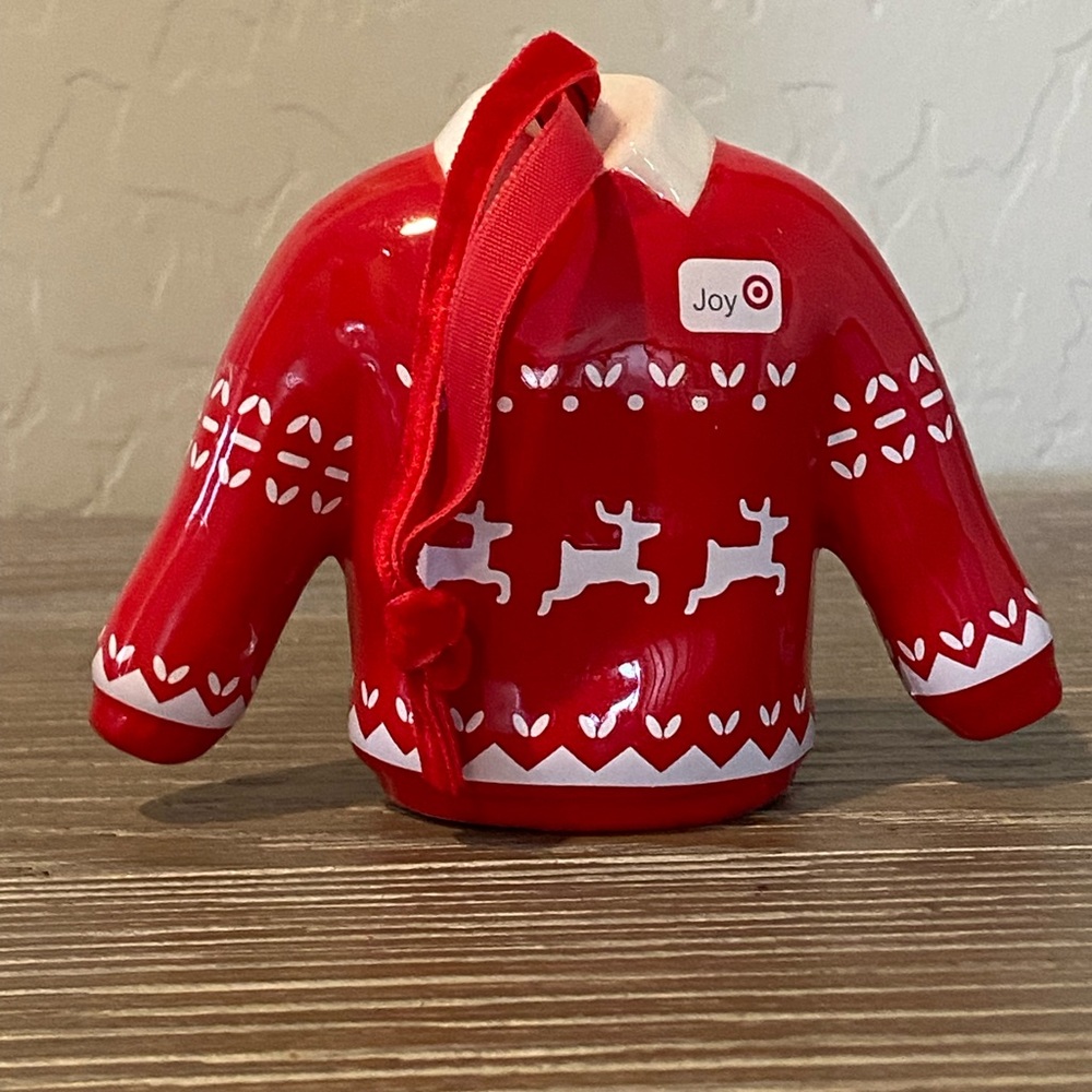 Target Wondershop Bullseye Sweater "Joy" Ceramic Ornament